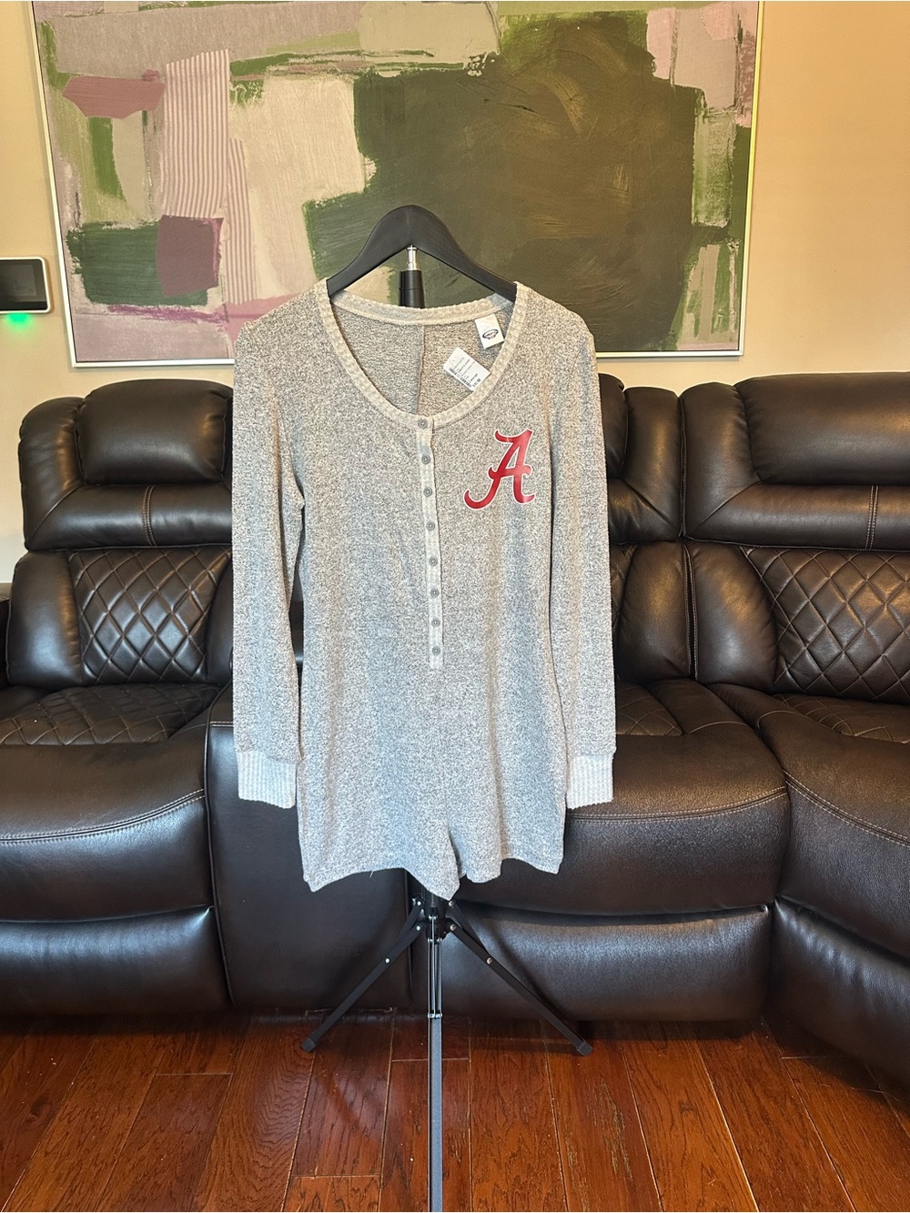 Alabama Crimson Tide women’s Venture Sweater Romper by Concepts Sport in gray